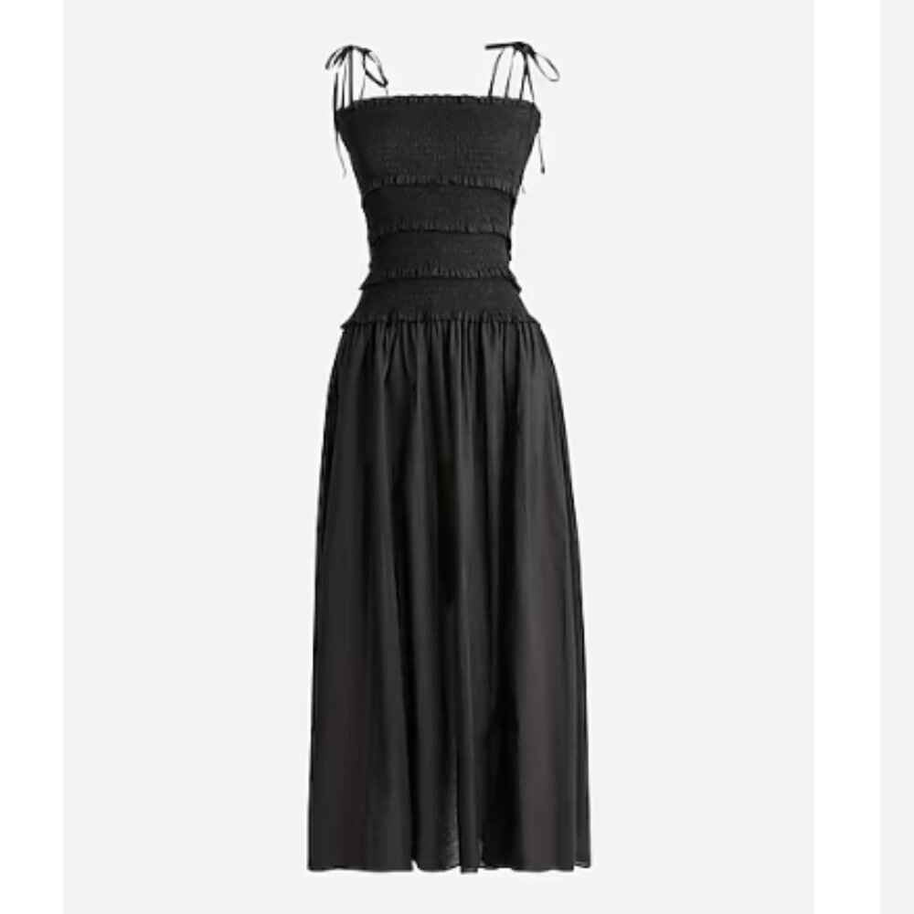 J. Crew Smocked Maxi Dress